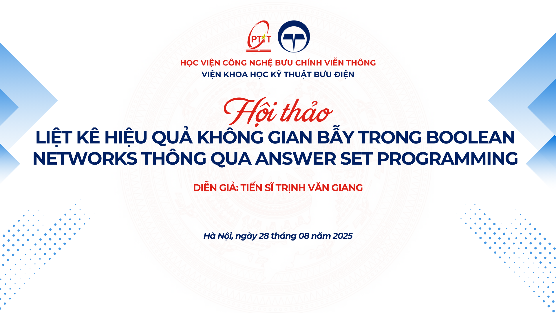 Khám phá không gian bẫy trong mạng Boolean cùng TS. Trịnh Văn Giang: Phương pháp mới bằng Answer Set Programming