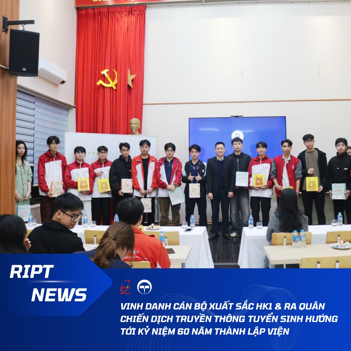 Vinh danh cán bộ xuất sắc học kỳ I và ra quân Chiến dịch truyền thông Tuyển sinh hướng tới kỷ niệm 60 năm thành lập Viện Khoa học Kỹ thuật Bưu điện