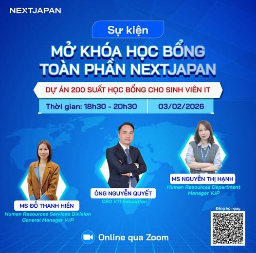 Mở khóa Học bổng Toàn phần NEXTJapan